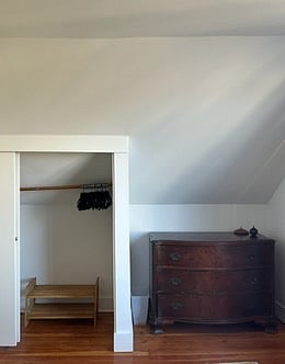 Dresser and closet in master bedroom