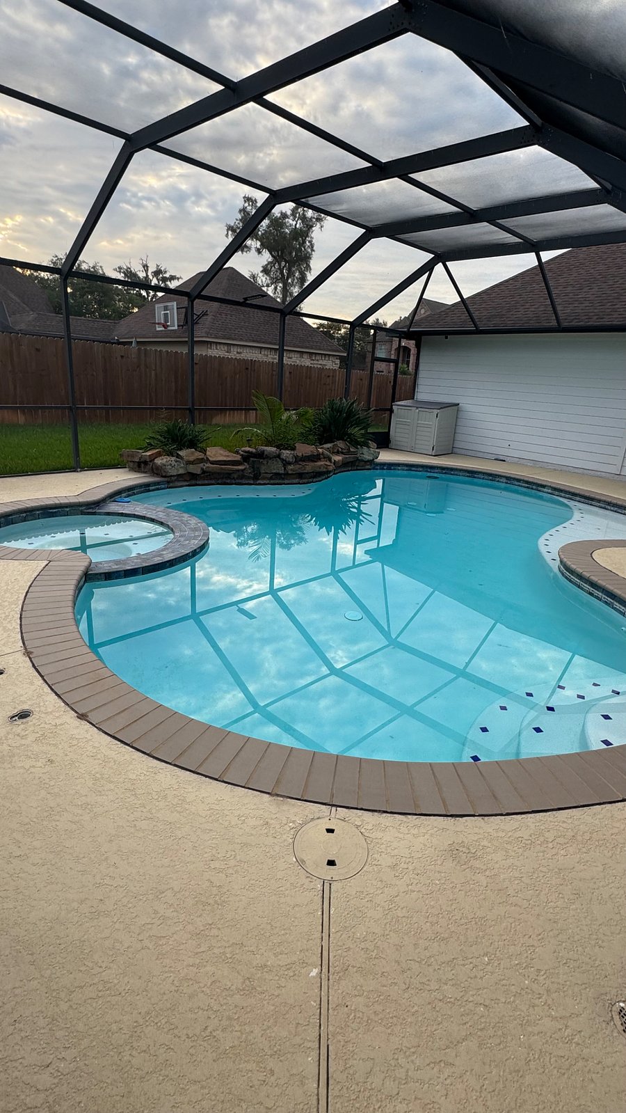 Heated swimming pool