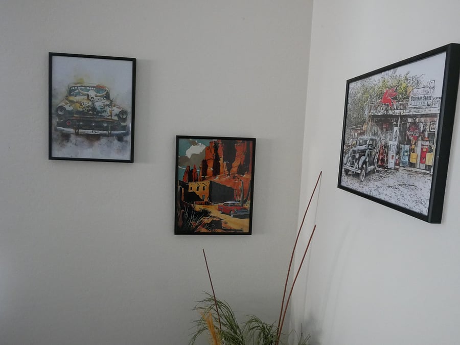 Some of the colorful artwork. 