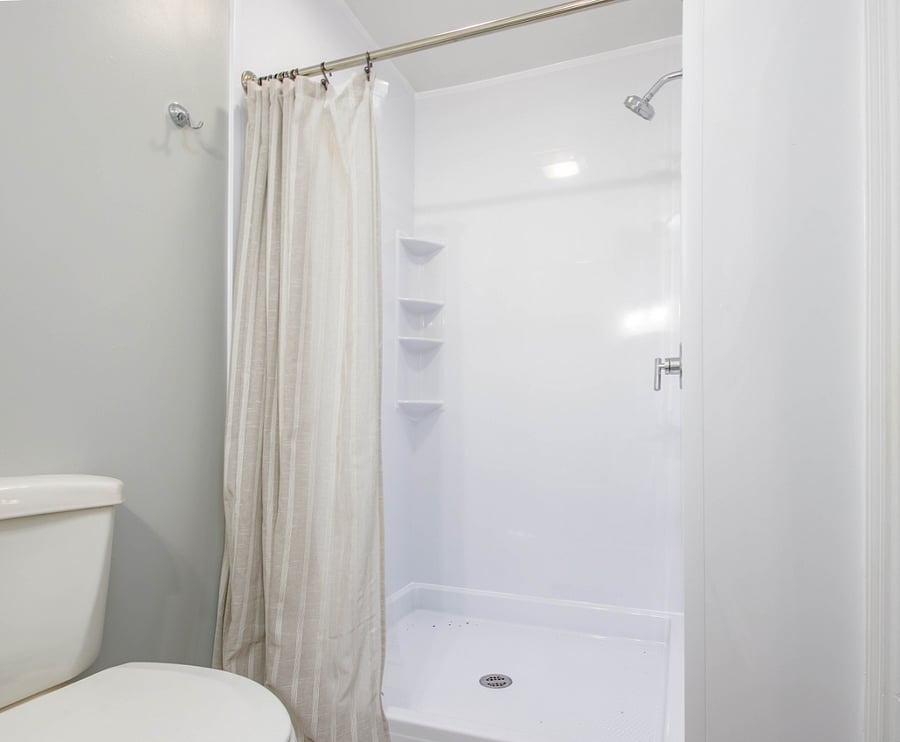 Brand new spacious shower!