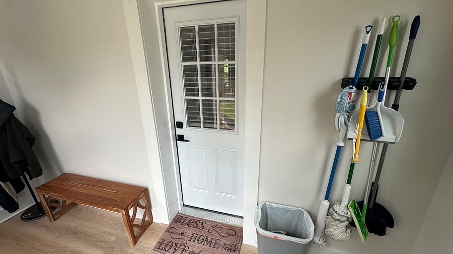 Mud room from back entrance