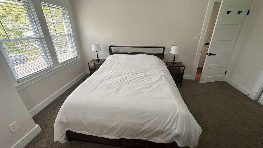 Bedroom #1 with queen bed and large closet
