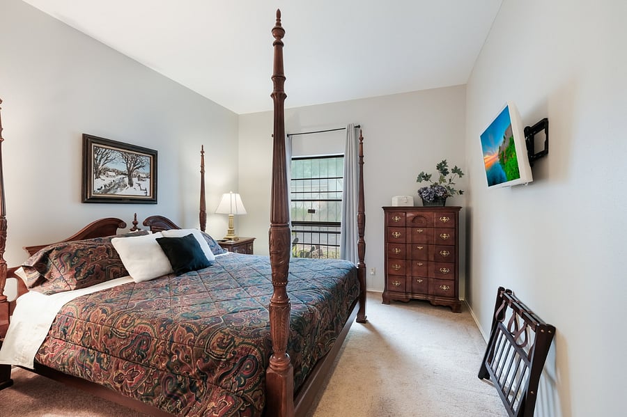 Second bedroom hosts a king bed 