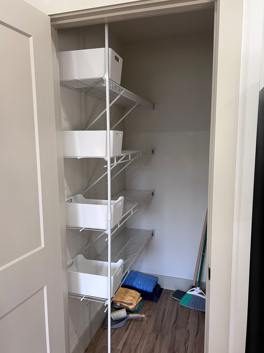 Walk-in Pantry in Kitchen. Each tenant is assigned their own shelf.