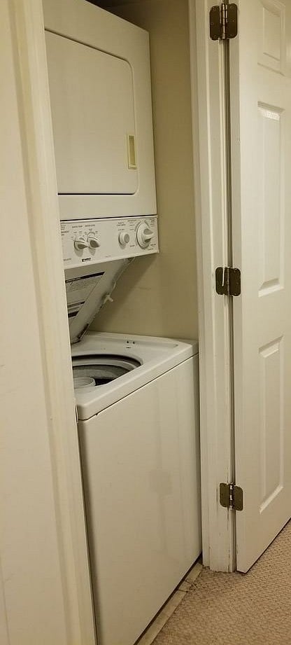 washer/dryer conveniently located in the apartment