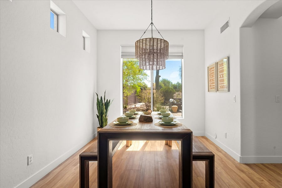 Dining area just off the kitchen 