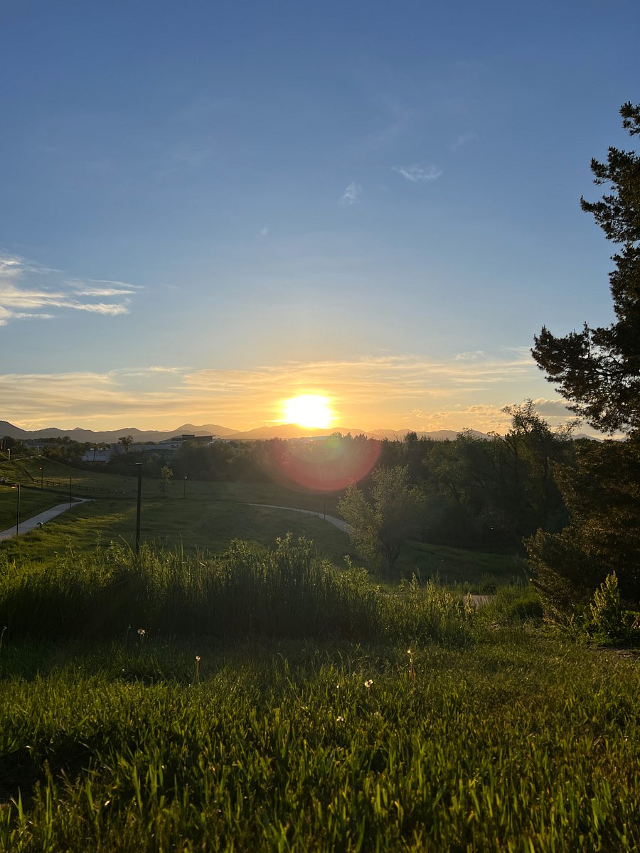 The sunset park by the house