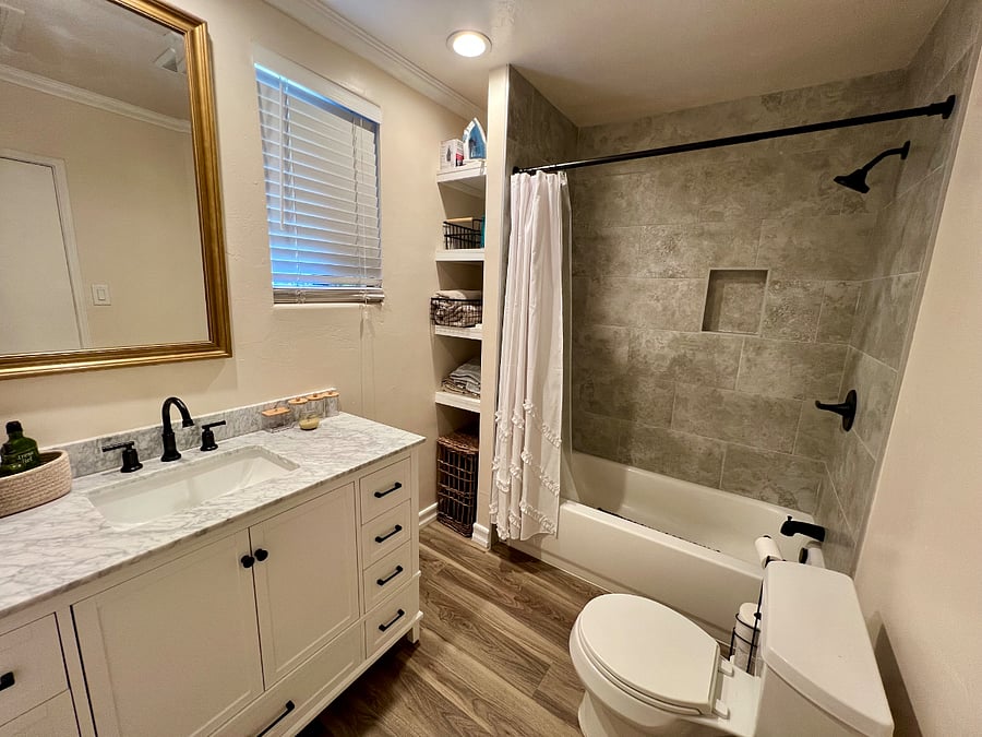 Newly remodeled bathroom. 