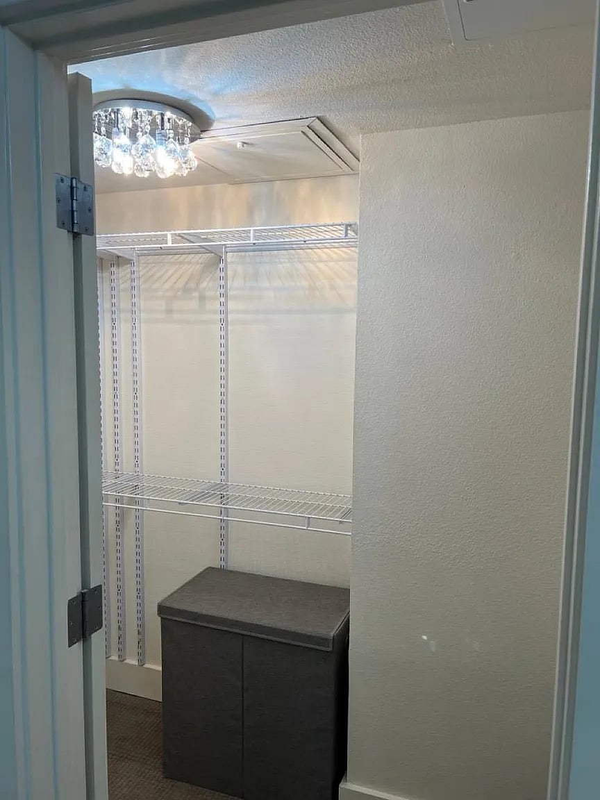 Upstairs primary closet
