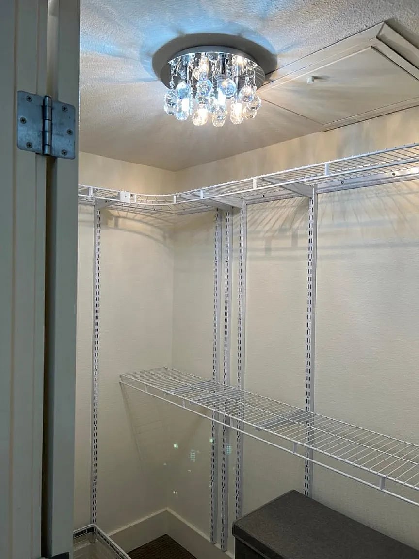 Upstairs primary closet