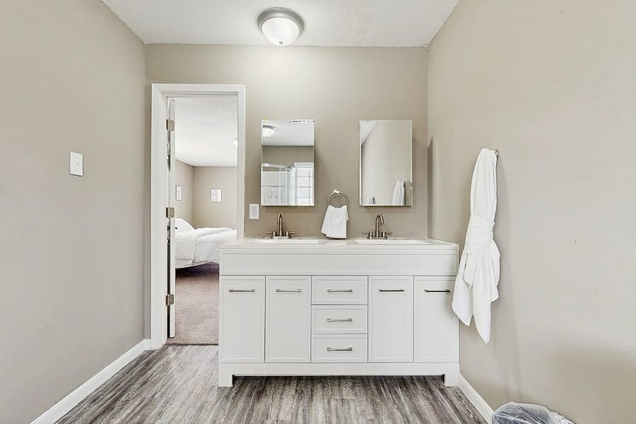 Private bath in first floor bedroom.