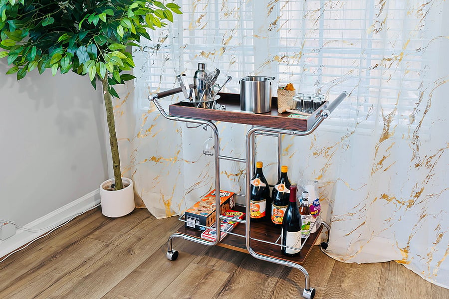 Grab a class of wine or make some cocktails after a hard days work or play fun games like Jenga, Card Games, or Uno with your family and friends.