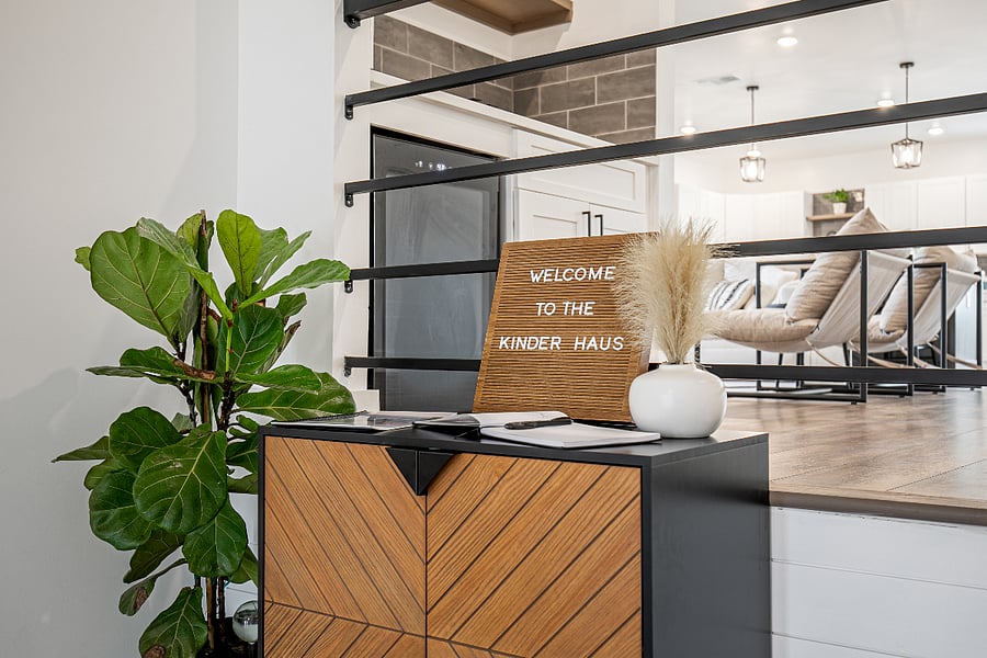 We have live plants throughout The Kinder Haus to help you feel right at home.
