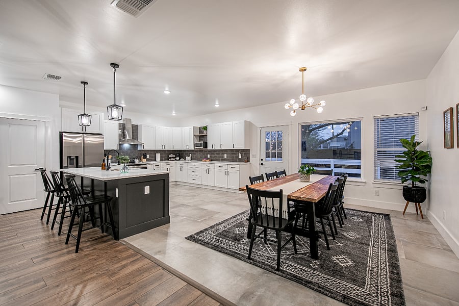 The kitchen includes everything you need to cook your own meals, including pots, pans, cookware, utensils, basic spices, and oil.