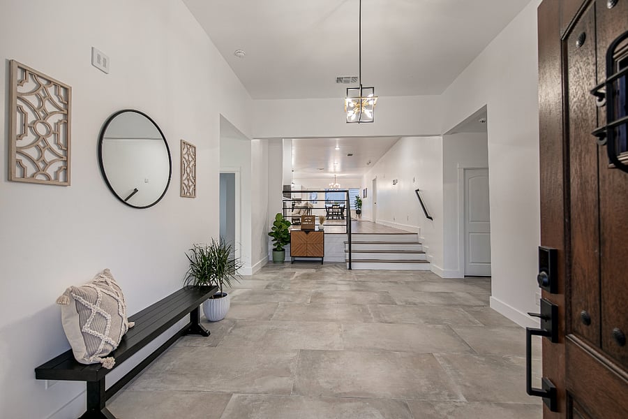 The large entryway welcomes you into The Kinder Haus