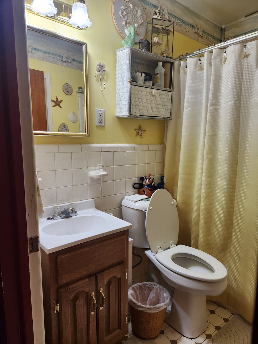 Shared bath, small but works.