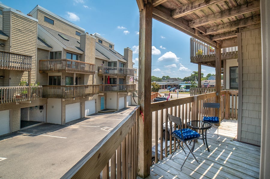 Front Balcony SM chairs facing sliding door