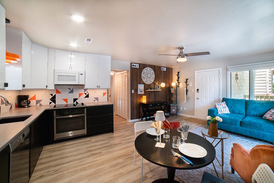 stove, DR table, office