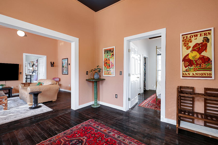 Foyer Leading to Living Room and to Bedroom 3 on Right