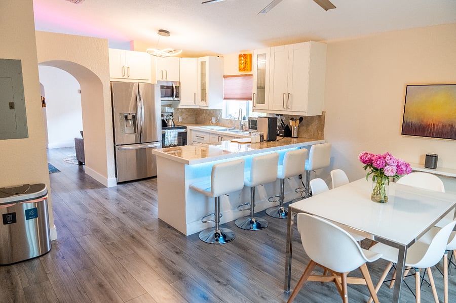 Kitchen and dining room