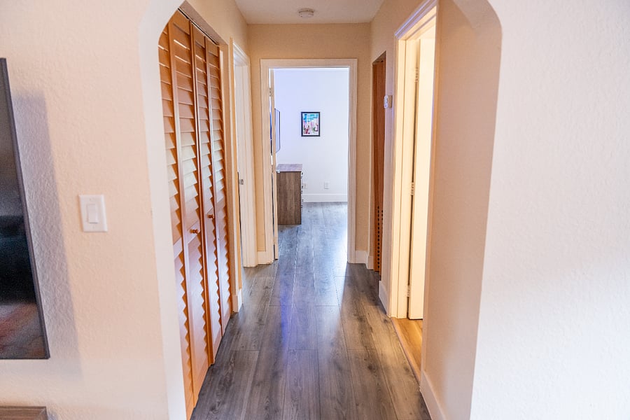 Hall to guest rooms