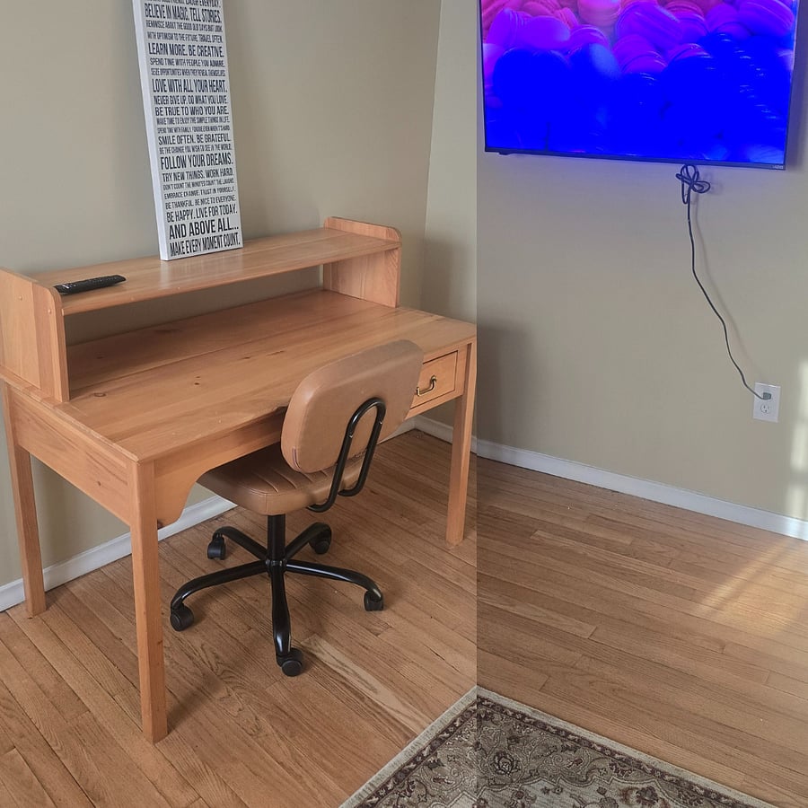 dedicated office space with Wi-fi and flat screen smart TV