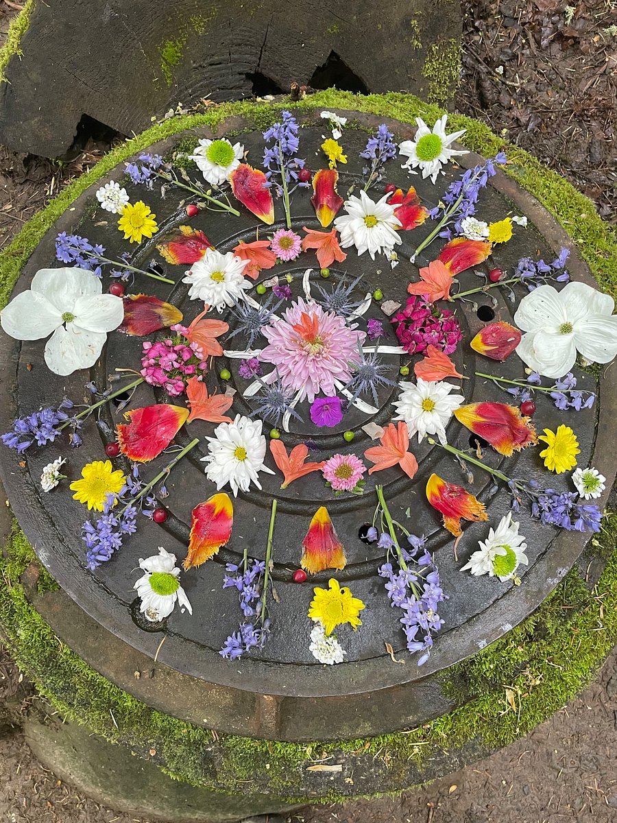 Our special Woods fairy gifts our neighbourhood trail with these beautiful Mandelas featuring seasonal flora year round 