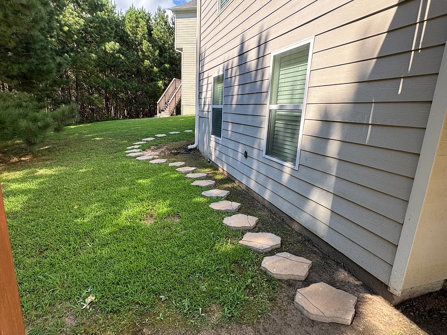 Walk way to the Front of the Home
