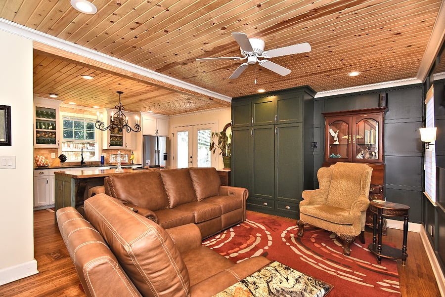Gathering Room Open to Kitchen