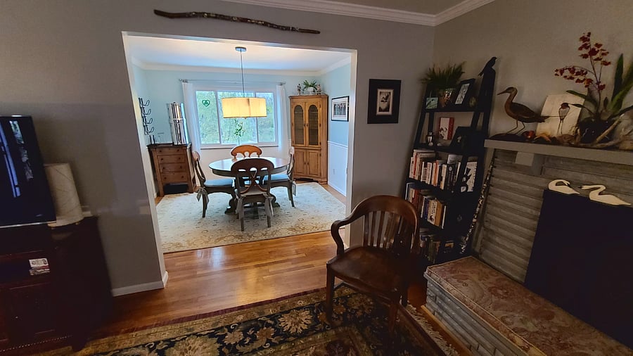 Living room looking into dining room