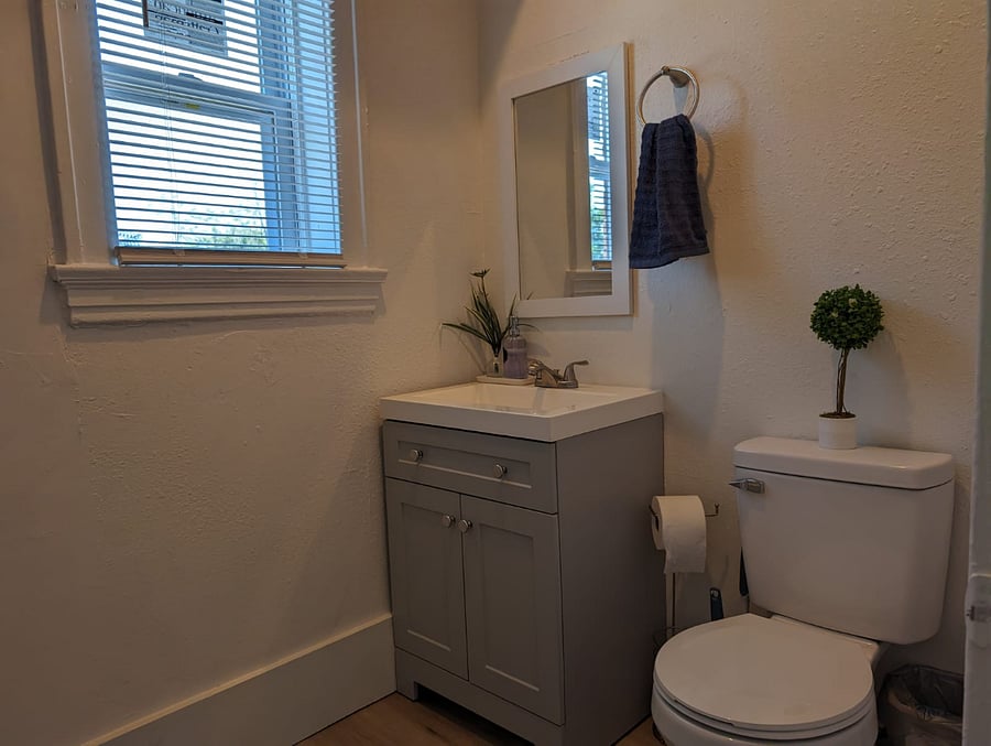 Private toilet area with a clean, modern design.