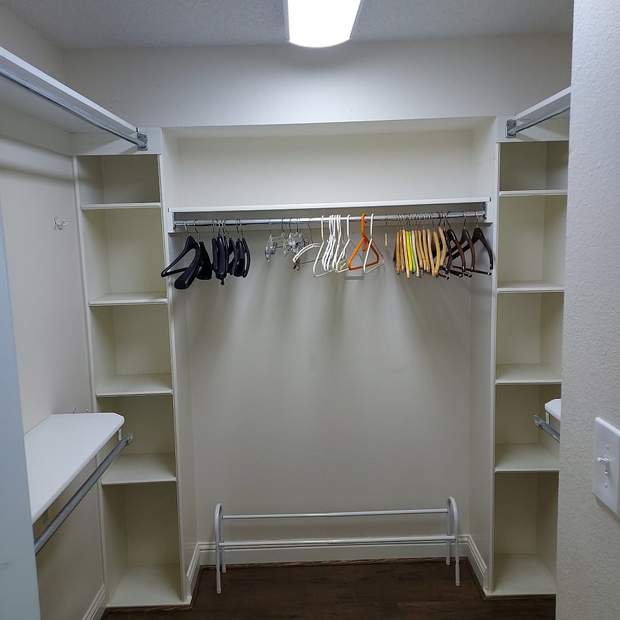 Walk-in closet off primary bedroom