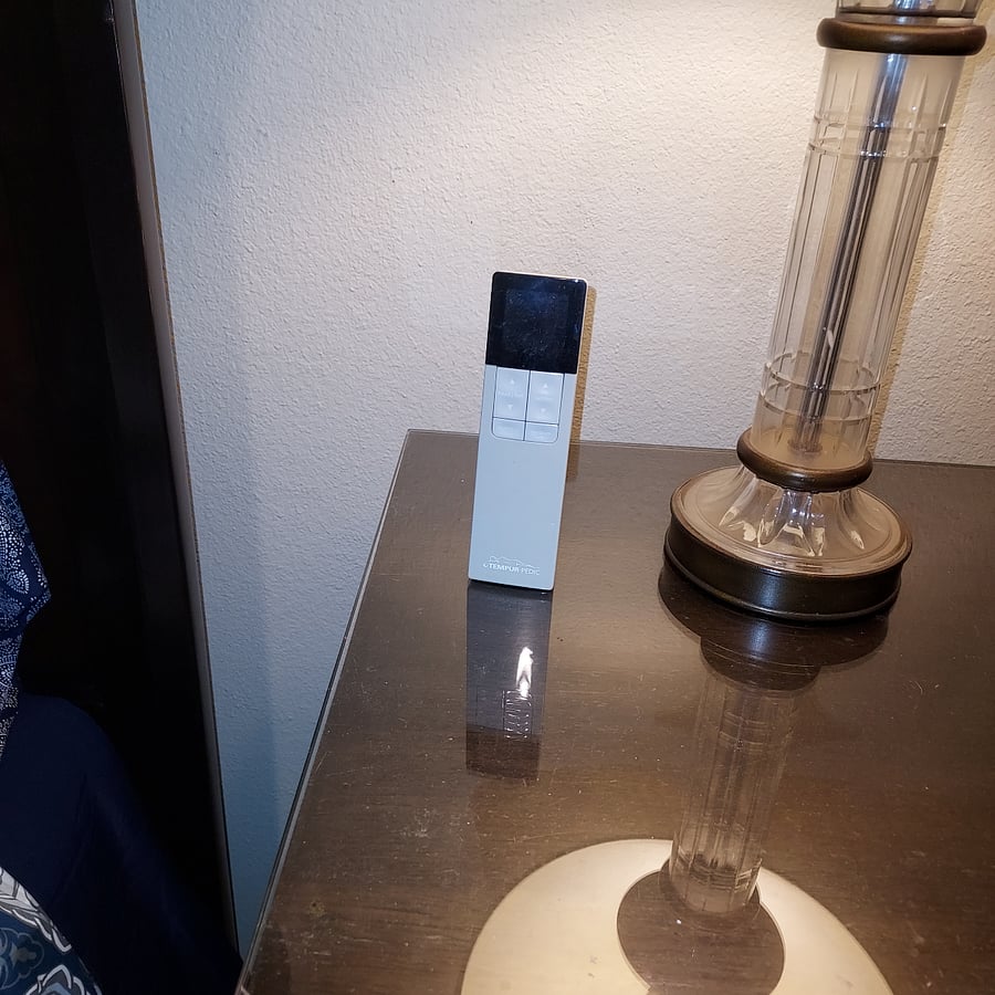 One of 2 Tempurpedic remotes to control mattress firmness on either side