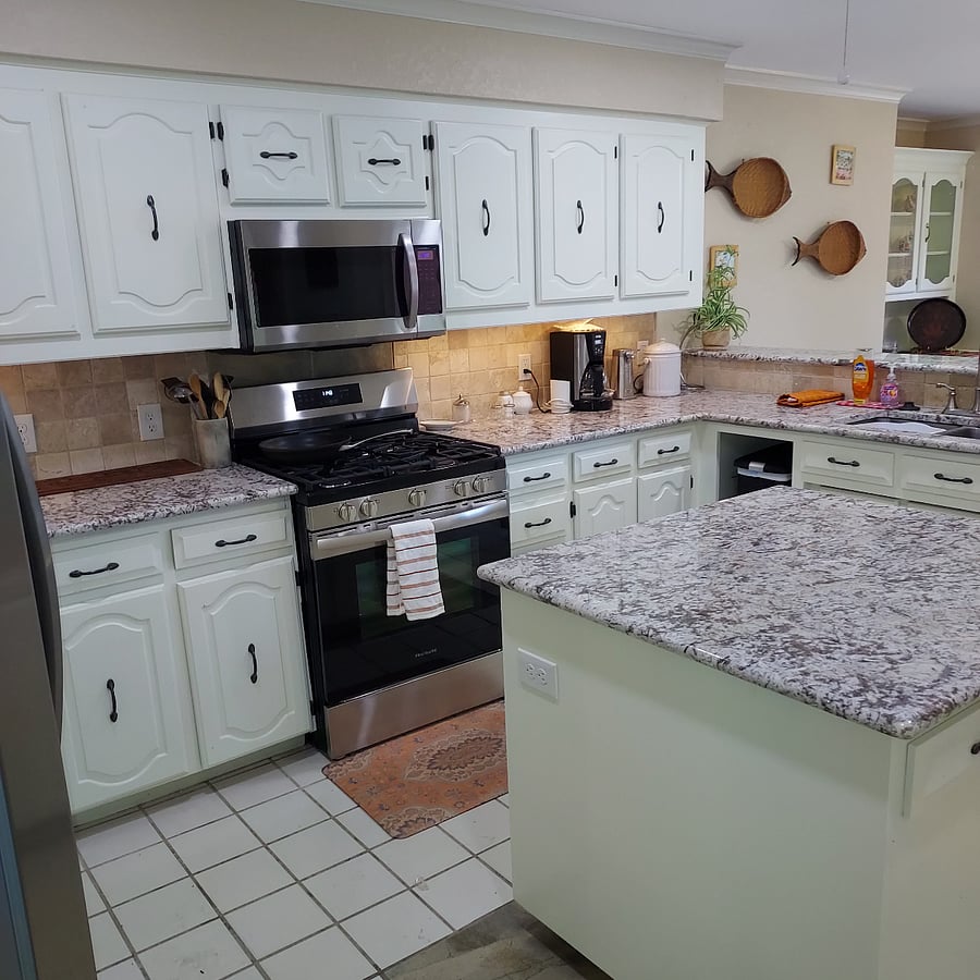 Kitchen with gas range