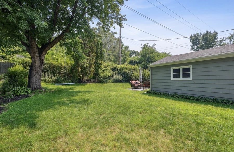Full Fenced Yard with garage