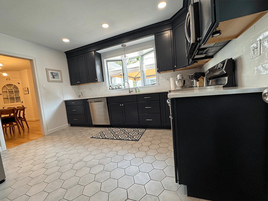 View of Kitchen from Side Door