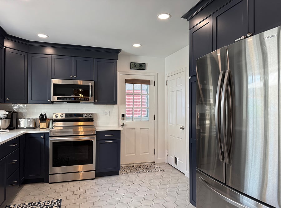 Kitchen with Side and Basement Doors