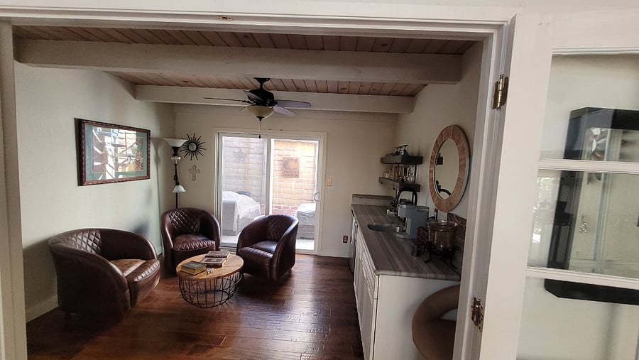 Wine bar next to front living room area