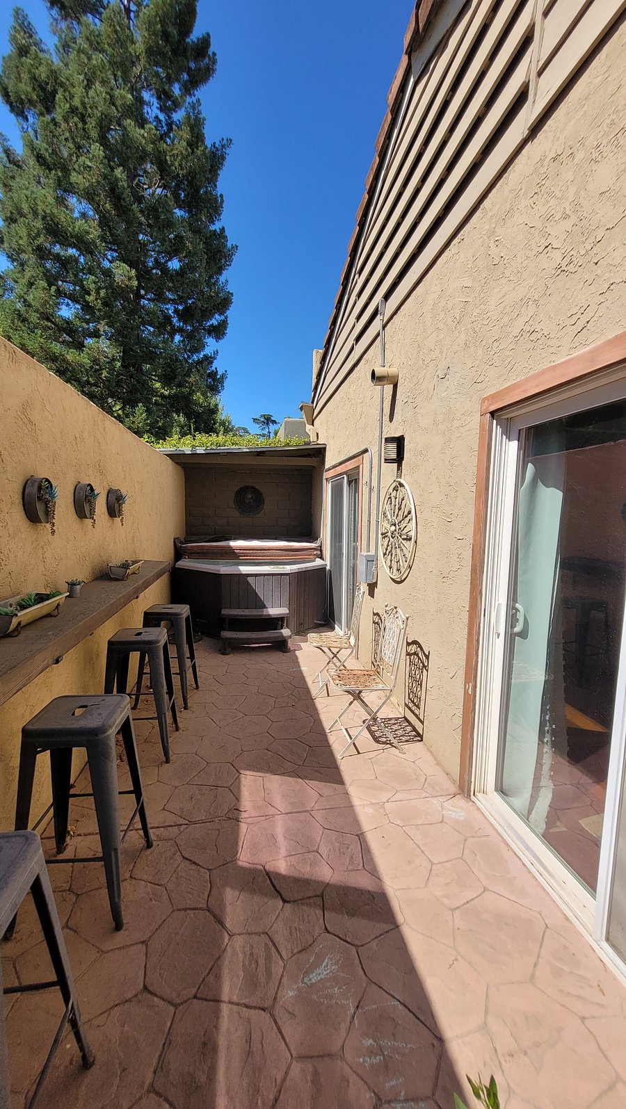 Spa area outside both full bedrooms