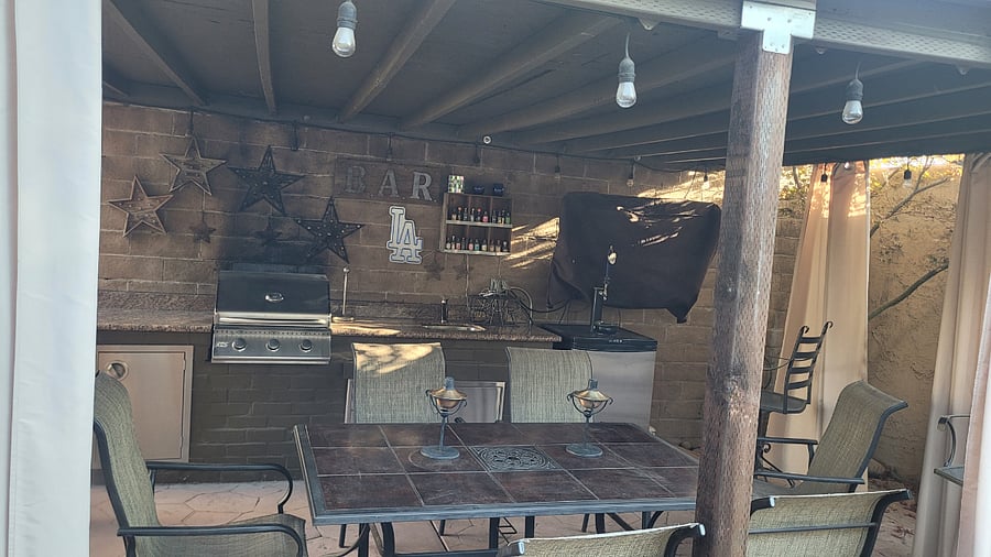 Outdoor BBQ area