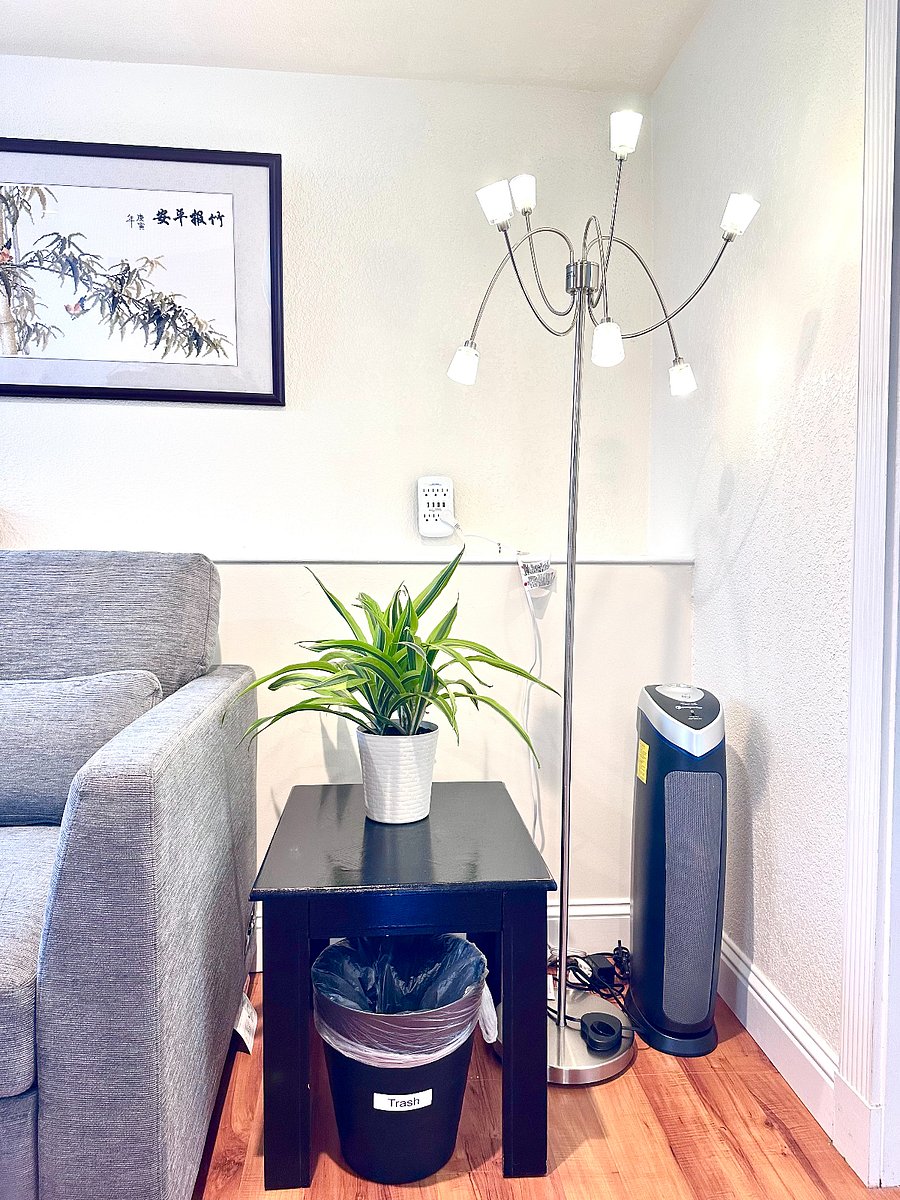 An air purifier with built-in UV sanitation is used between each stay to refresh the suite and support a cleaner, healthier environment.