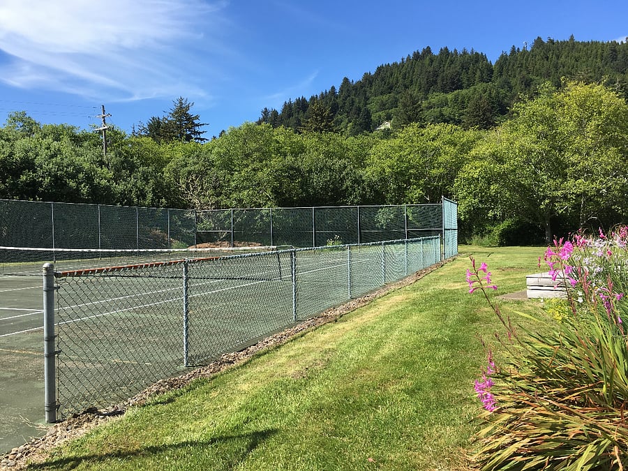 Neighborhood tennis courts.