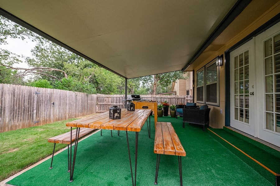 Enjoy fresh air and privacy ideal for cookouts, birthdays, or quiet morning coffee.