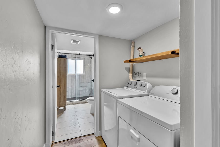 Private free washer & dryer.