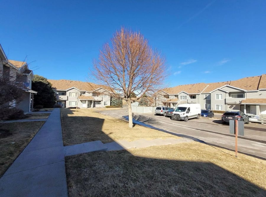 Outside view. Unit is located in a quiet cul-de-sac