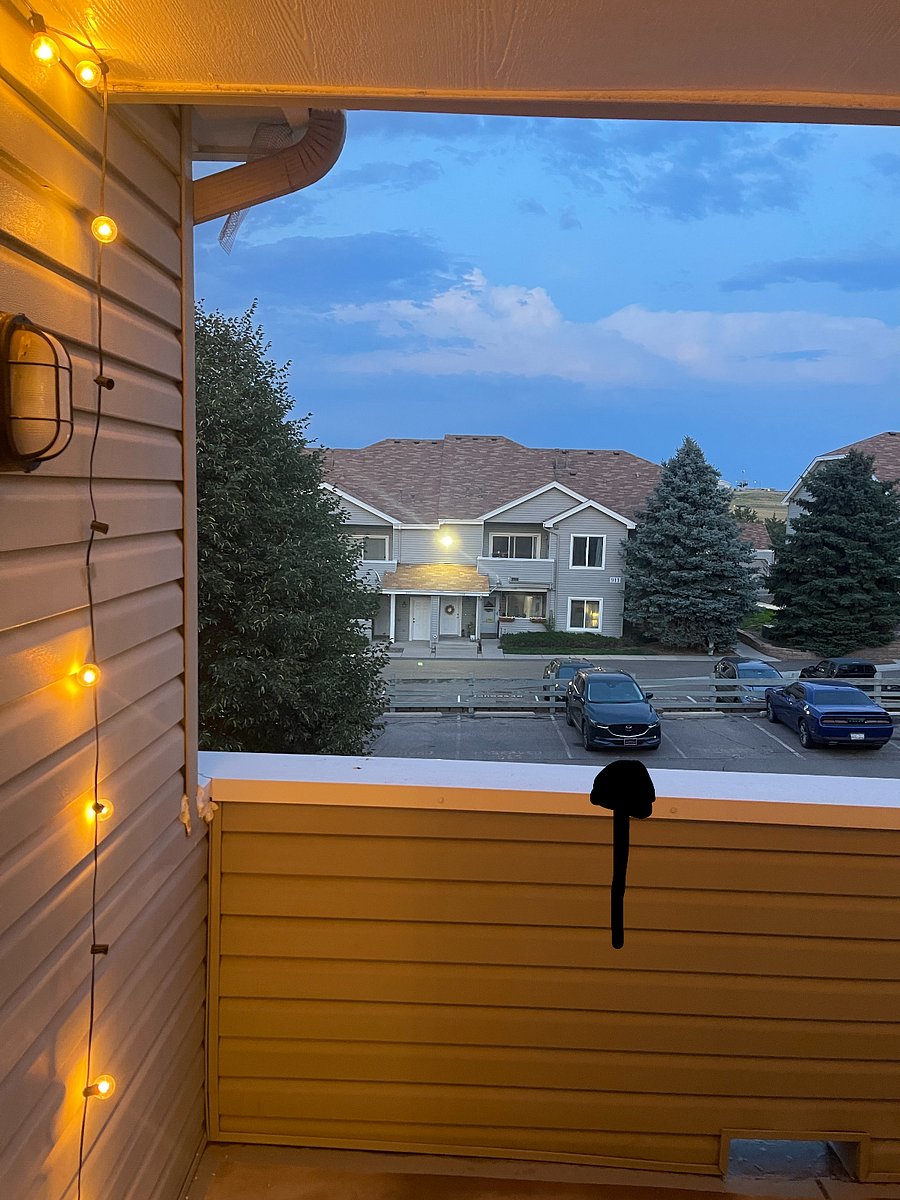 Assigned parking right out front. View from balcony 