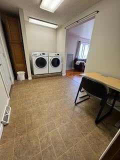 In unit front load washer and dryer