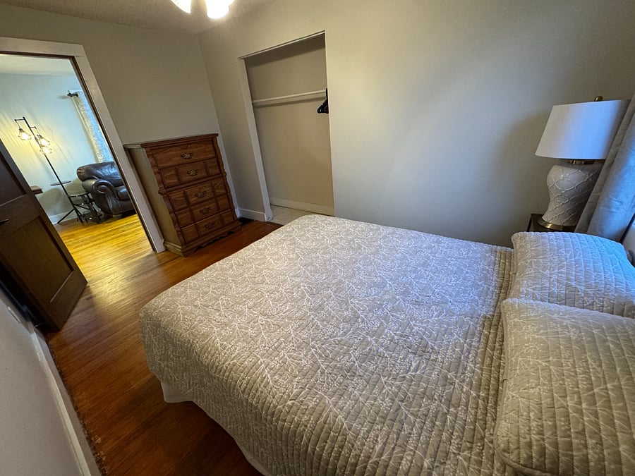 Spacious closet and dresser