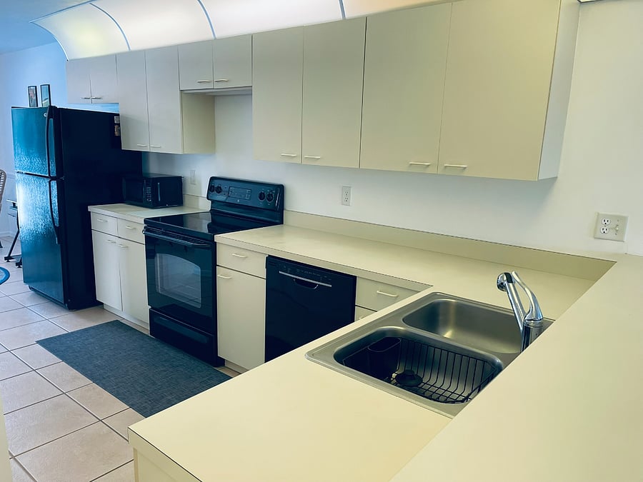 Fully stocked kitchen with pantry