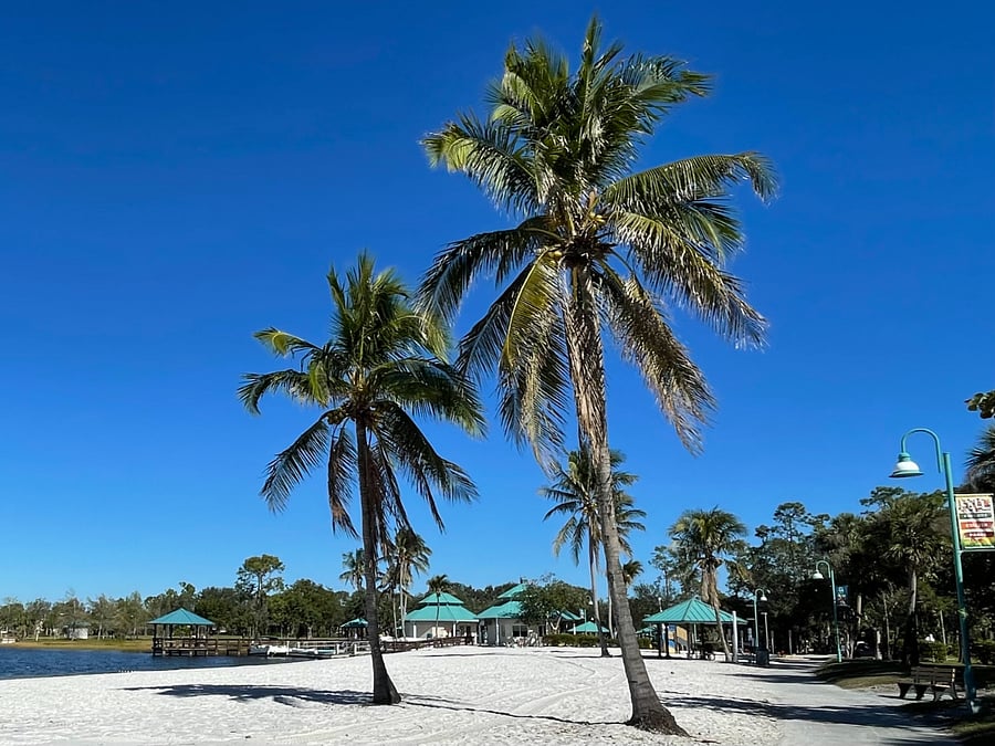 Beach at Lake Avalon in Sugden Park just 1 mile from condo